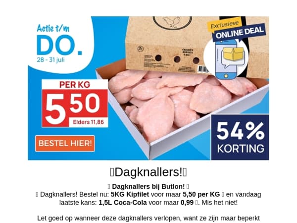 5,50 voor een KG Kipfilet!😱