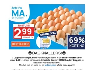 30 Scharreleieren voor 2,99!🥚