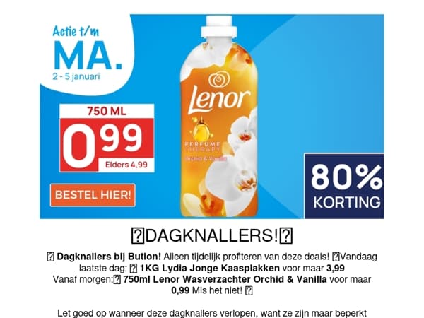 750ml Lenor voor maar 0,99!🫧