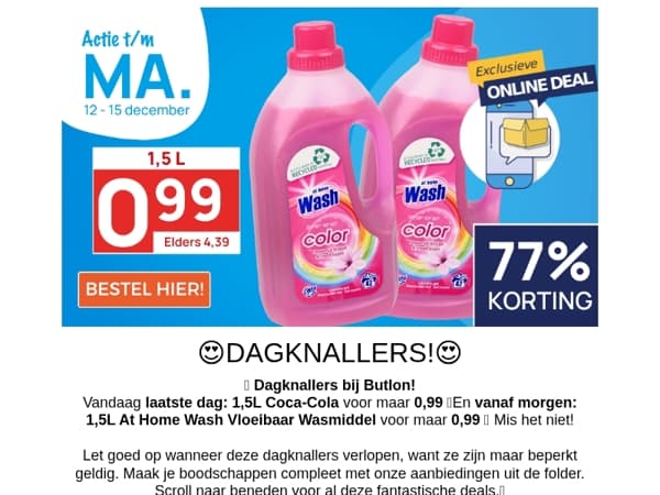 1,5L Wasmiddel voor maar 0,99!🫧