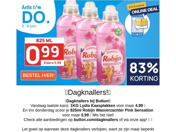 Robijn Wasverzachter voor 0,99!👕