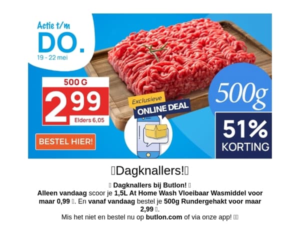 500G Rundergehakt voor 2,99!😍