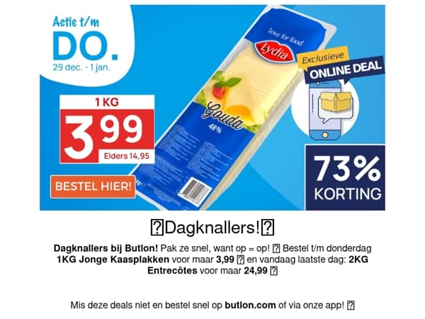 1KG Kaasplakken voor 3,99!🧀