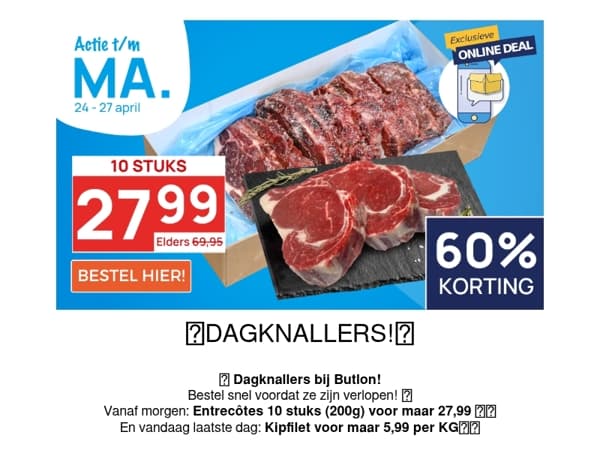 🥩 10 Entrecôtes (200g) voor maar 27,99 😋🔥 hmm lekker!