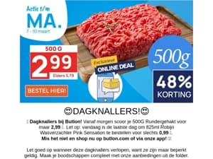 500G Rundergehakt voor 2,99!🤑