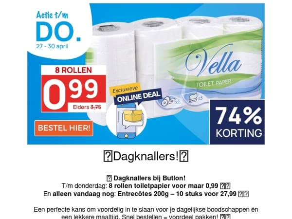 8 rollen 3-laags toiletpapier voor maar 0,99!!🤩