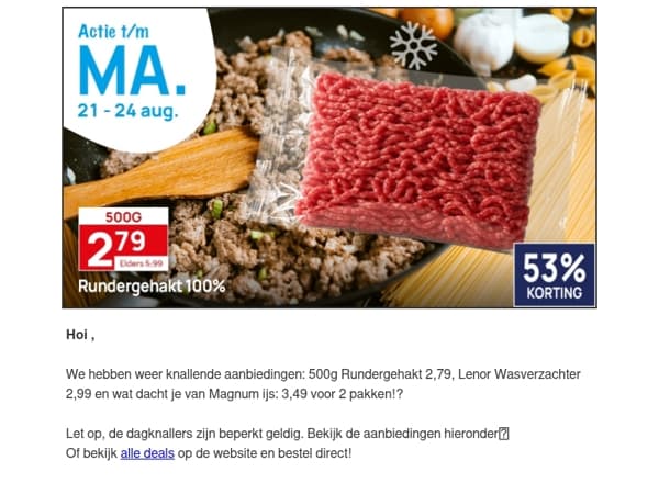 Rundergehakt: 2,79 (500g ) 🤩