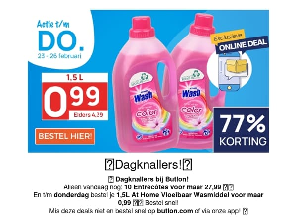 1,5L Wasmiddel voor maar 0,99!🫧