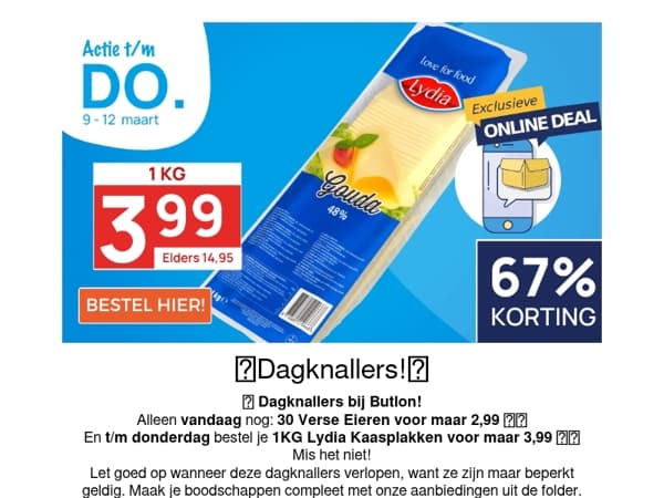 1 KG Lydia kaasplakken voor maar 3,99!🧀