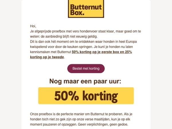 Je honden vroegen ons je eraan te herinneren.