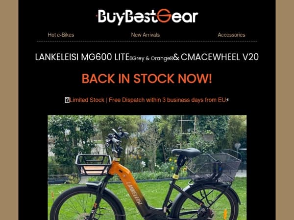Back in Stock Now: Lankeleisi MG600 Lite & Cmacewheel V20