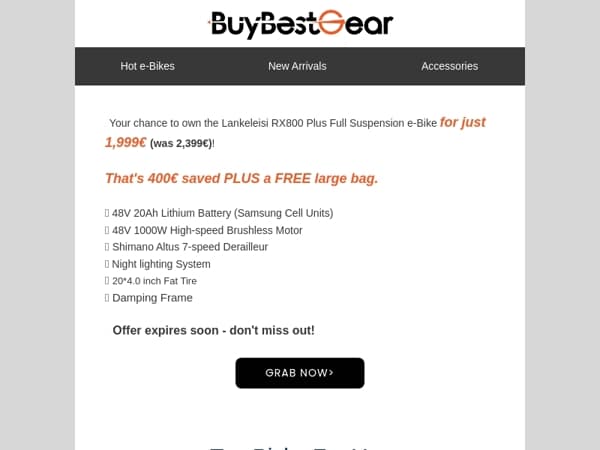 ⚡400€ Saving on Lankeleisi RX800 Plus!⚡