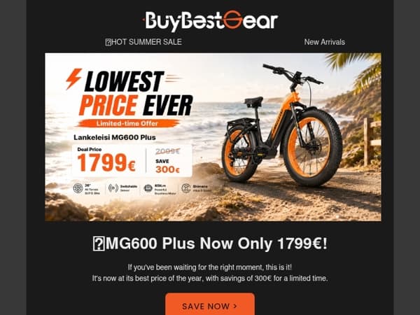 🎉 Lowest Price of the Year — MG600 Plus at 1799€