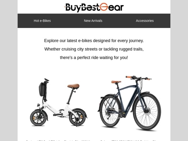New E-Bikes Are Here - Start Exploring