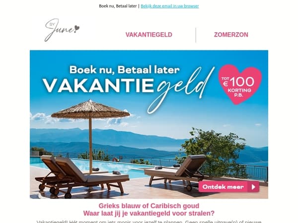 € 100 Vakantiegeld korting!
