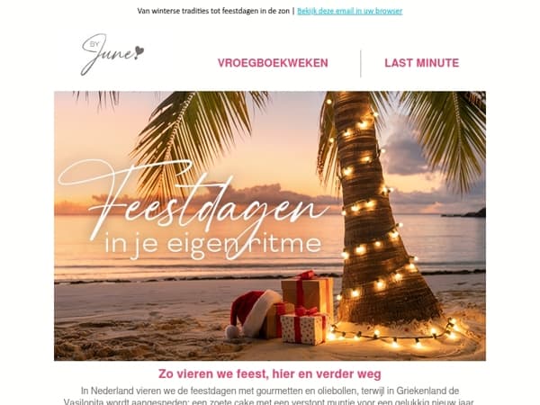 Feestdagen buiten de winterjas