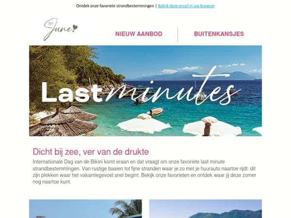 Last minute naar zee