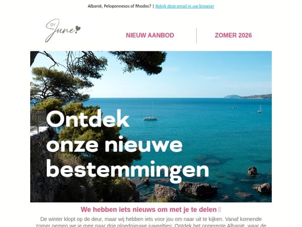 Ontdek onze nieuwe bestemmingen! 