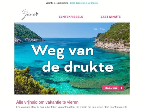 Weg van de drukte