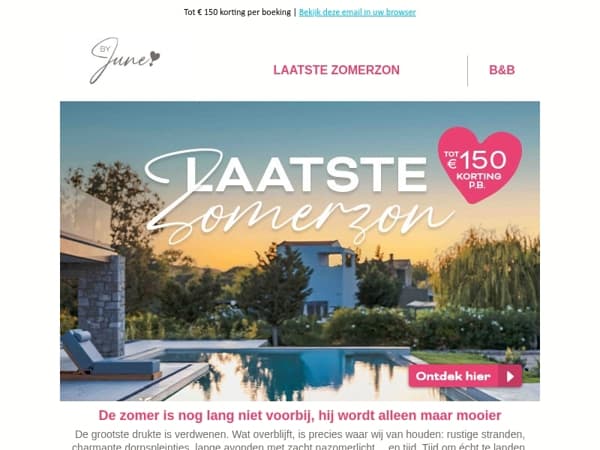 Verleng je zomer: vier vakantie in september of oktober