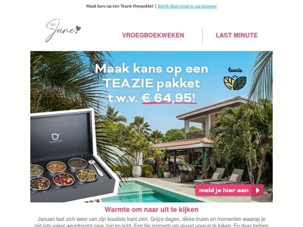 Plannen maken voor later, iets warms voor nu