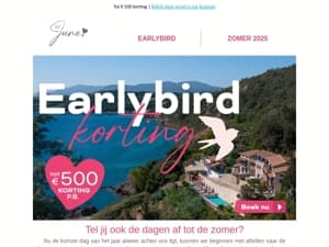 Earlybird voordeel!