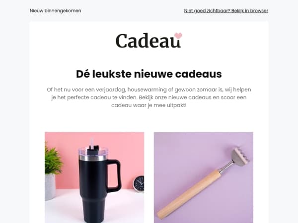 Bekijk onze 6 nieuwe cadeaus! 🥰