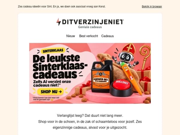 Sinterklaascadeaus die zelfs AI niet verzint