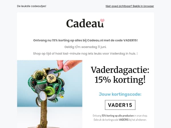 Tijdelijk 15% korting op ALLES 🚀