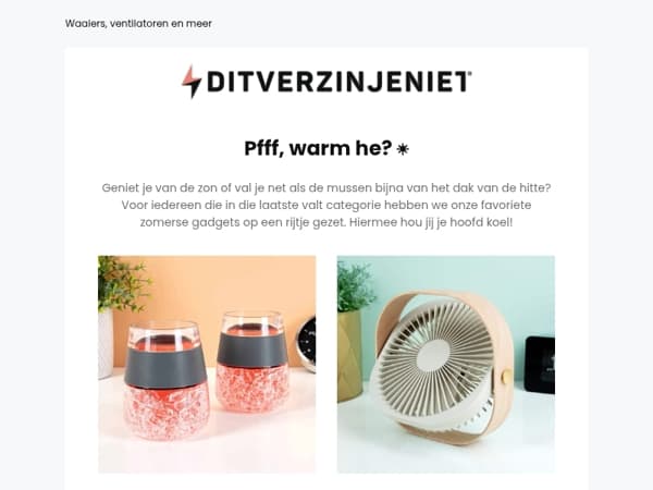 Warm he? Houd je hoofd koel met deze gadgets ☀️