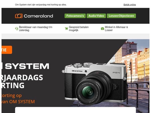 Korting op álles van OM System