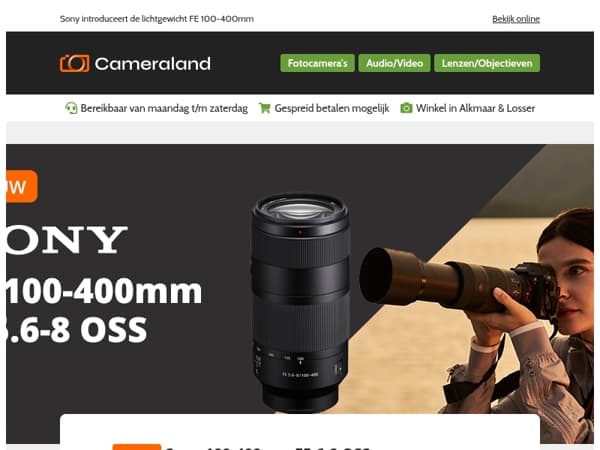 Nieuwe Sony FE 100-400mm f/5.6-8.0