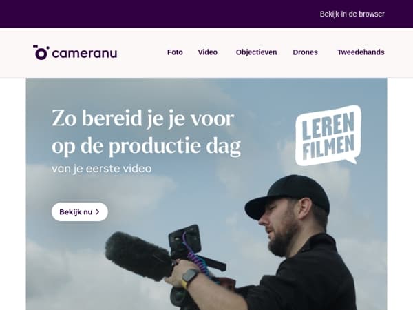 Gratis cursus ‘Leren Filmen’: zo bereid je je voor op de productie dag