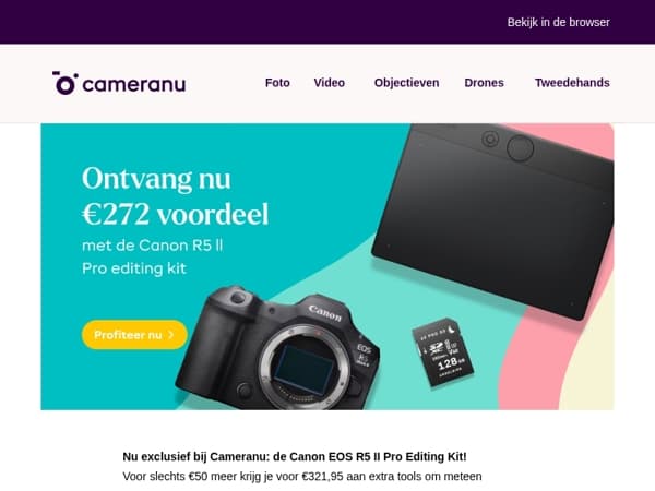 Exclusief bij Cameranu: Bespaar op deze Canon EOS R5 II kit