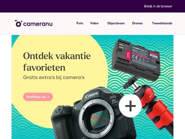 Gratis extra's bij camera's