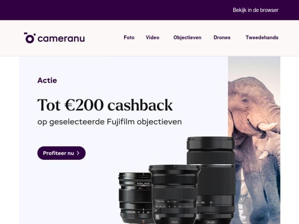 Tot €200 cashback