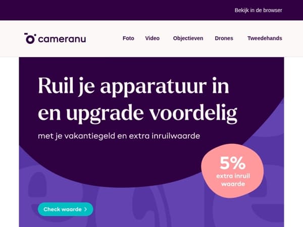 Ruil je oude apparatuur in en bespaar op je nieuw aankoop