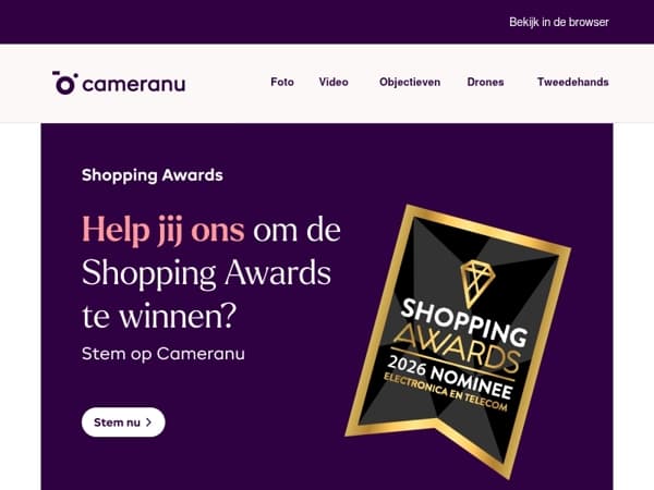Jouw stem telt: help ons de Shopping Awards winnen