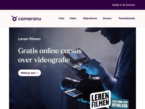 Dé basics voor topvideo’s; leer het gratis online