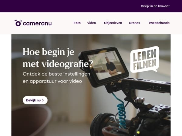 Je eerste stap naar professionele video’s staat nu gratis online