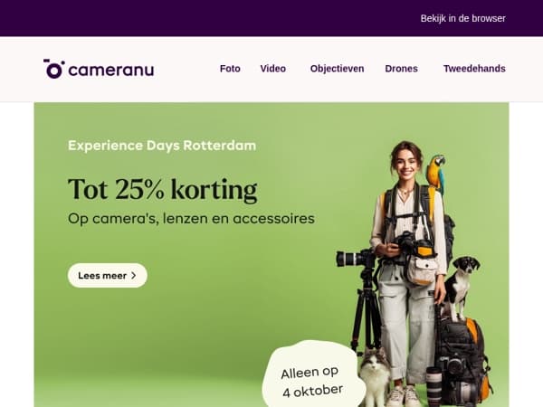 Kom zaterdag naar Rotterdam voor scherpe aanbiedingen en unieke fotokansen!