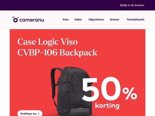 Pak nu 50% korting op deze geweldige rugzak