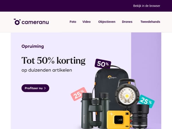 Opruiming: Tot 50% korting op honderden producten