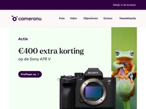 Bespaar in totaal €800 op een Sony A7R V