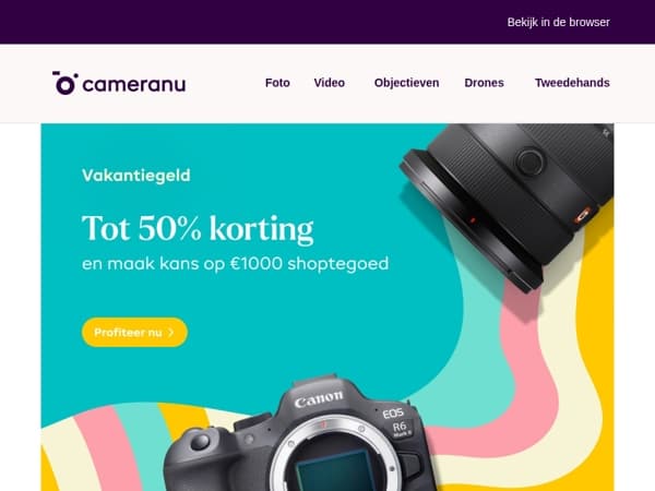 Doe meer met je vakantiegeld: Tot 50% korting en kans op €1000 shoptegoed