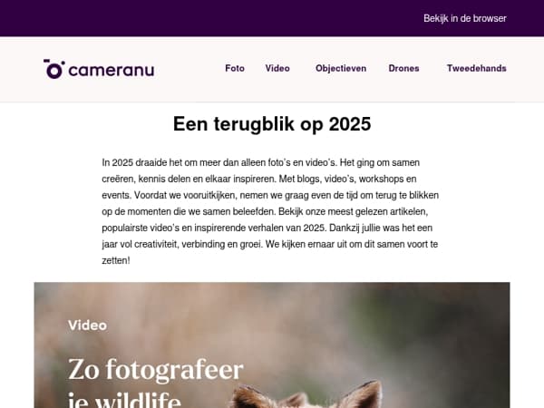 Bedankt voor een inspirerend 2025 📸🎥