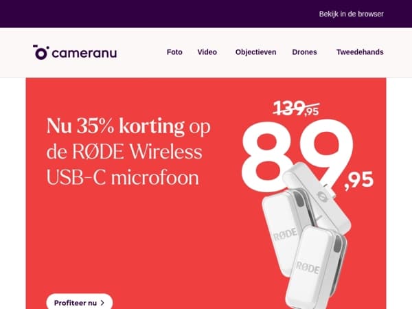 Tot 50% korting: uitverkoop bij Cameranu
