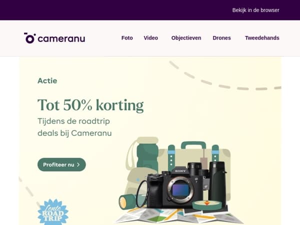 Tot 50% korting tijdens de Cameranu Lente Roadtrip!