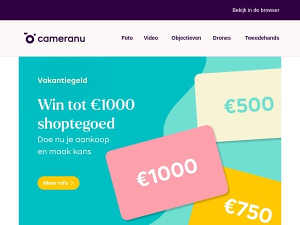 Kortingen, cashbacks en een spectaculaire winactie