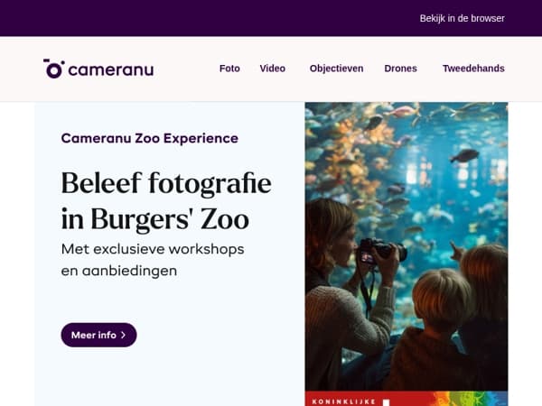 Beleef fotografie in Burgers' Zoo
